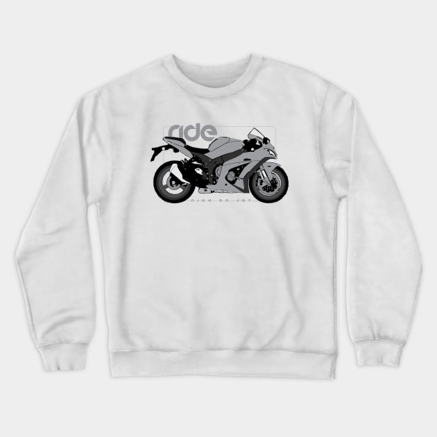 Ride zx-10r bw Crewneck Sweatshirt by NighOnJoy